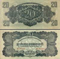 *20 maďarských pengő Maďarsko 1944, M6b XF - Kliknutím na obrázok zatvorte -